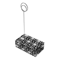 Black Mandala Table Number Card Holder for Wedding
