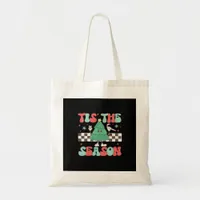 Tis Season Retro Womans Holiday Tote Bag