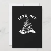 Let's Get Lit This Christmas Funny Humor Quote For Holiday Card