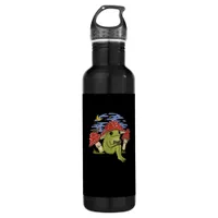 Frog With Mushroom Hat - Cottagecore Goblincore Bo Stainless Steel Water Bottle