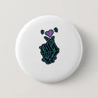 Beautiful Skeleton Hands With A Heart Signal For H Button