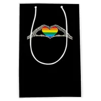 Bone Hands Heart Active Modern Aesthetic Medium Gift Bag