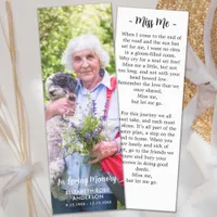 Modern Funeral Simple Photo Memorial Prayer Card Bookmarks
