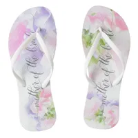 FLORAL CHIC WEDDING SWEET PEAS Bride's Mother Flip Flops