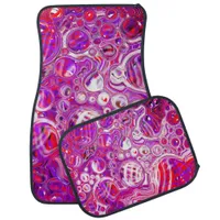 Red and Purple Marble Fluid Art    Car Floor Mat