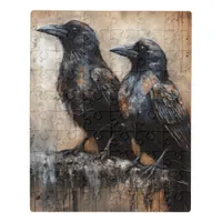 Two Beautiful Crows Jigsaw Puzzle