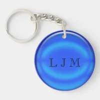 Keychain - Blue disk with initials