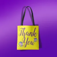 Thank You with Pansies, Purple & Yellow | Tote Bag