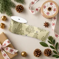 Elegant Cream Script Noel Christmas Satin Ribbon