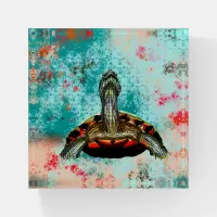 Abstract Turtle Artwork Paperweight