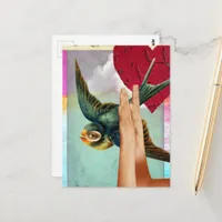 Eye of the Beholder, Abstract Digital Collage Postcard