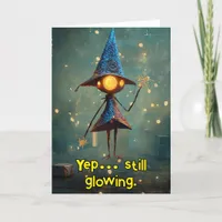 *~* Whimsical Glow Funny Magical Christmas AP97 Thank You Card