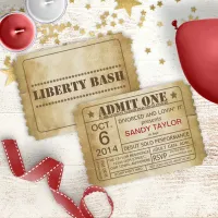 Liberty Bash Admit One ID995 Invitation