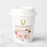 Pink Wild West First Rodeo Baby Girl 1st Birthday Paper Cups