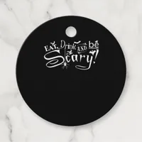 Eat Drink And Be Scary Aesthetic Graphic Favor Tags