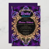 Purple Princess Whimsical Bridal Shower Invitation