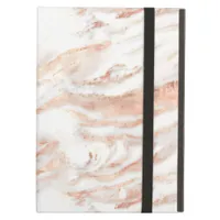 Girly Elegant Copper Rose Gold Marble Case For iPad Air