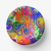 Disco Ball Electricity Fluid Art  Paper Bowls