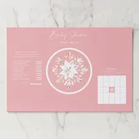 Winter Pink Watercolor Baby Shower Games Paper Pad