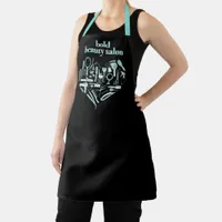 Aqua Blue Glitter Beauty Salon Heart Hair Stylist Apron