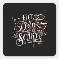 Savage Halloween Spooky Aesthetic Graphic Style Square Sticker