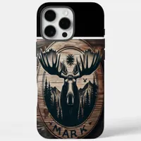 Personalized Moose Wood Sign iPhone 16 Pro Max Case