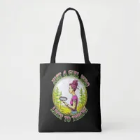 Just a Girl Who Likes to Throw | Disc Golf  Tote Bag