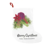 Watercolor Floral Christmas Small Christmas Stocking