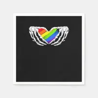 Pride - Pride Skeleton Hands With Heart 2 Classic Napkins