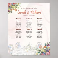 Romantic Wildflower Wedding Seating Chart