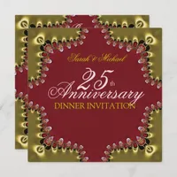 Earthly Love 25th Anniversary Dinner Invitations