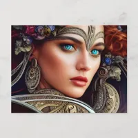 Woman With Blue Eyes Postcard