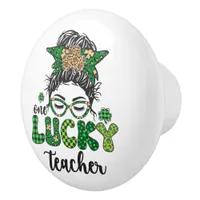 One Lucky Teacher - St. Patrick's Day Ceramic Knob