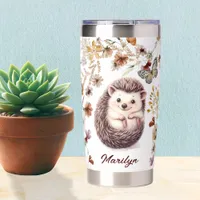 Personalized Hedgehog-Themed Insulated Tumbler