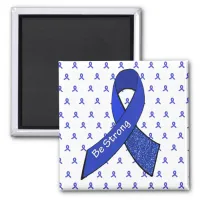 Be Strong Magnet with Blue Awareness Ribbons