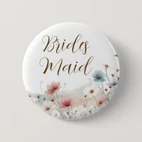 Bridesmaid | Wildflower Bridal Shower Button