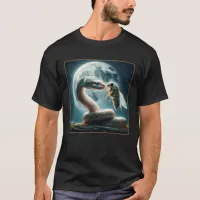 Fat Snake and Cicada Bug In the Moonlight  T-Shirt