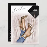 Glam Chic Fashion Show Graduation Party Invitation