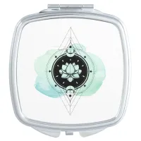 *~* Lotus Moon Stars Sacred Geometry Compact Mirror