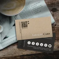 Rustic Black Kraft Minimalistic Loyalty Card