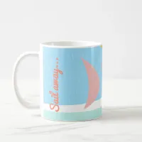 Sail Away Abstract Yachting Coffee Mug