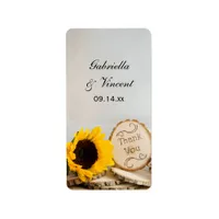 Sunflower Woodland Wedding Thank You Favor Tags