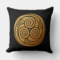 Triple Celtic Knot Swirl Mandala  Throw Pillow