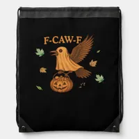 F-Caw-F Halloween Retro Classic Drawstring Bag