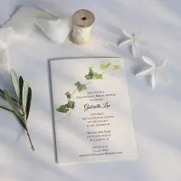 Green English Ivy Vine Garden Party Bridal Shower  Invitation