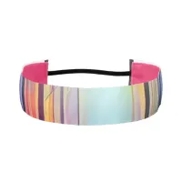 Dreamy Rainbow Colored Forest Trail Digital AI Art Athletic Headband