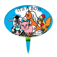 It's a boy, Farm Animals Baby Shower Cake Topper