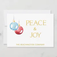 *~* PEACE JOY Corporate Ornament AP16 Holiday Card