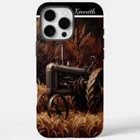 Antique Tractor in Wheat Field iPhone 16 Pro Max Case