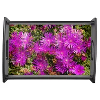 Beautiful Purple Iceplants Serving Tray